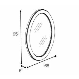 Зеркало овальное Treviso frassino Camelgroup