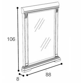 Зеркало прямоугольное Treviso frassino Camelgroup