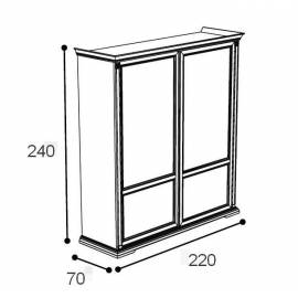 Шкаф-купе 2 дверный maxi Treviso frassino Camelgroup
