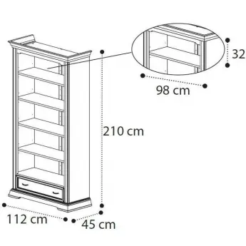 Книжный стеллаж Camelgroup Treviso Frassino