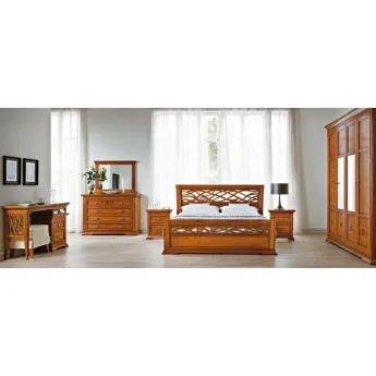 Кровать 160 см Prama Bohemia с резным изголовьем