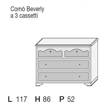 Комод низкий 3 ящика San Michele Beverly