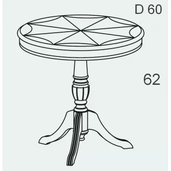 Столик кофейный D60 Panamar 169.060.P