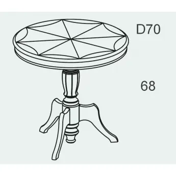 Столик кофейный D70 Panamar 168.070.P