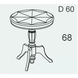 Столик кофейный D60 Panamar 168.060.P