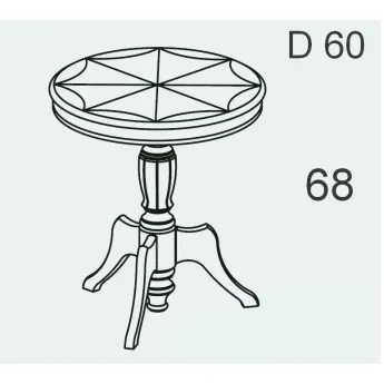 Столик кофейный D60 Panamar 168.060.P