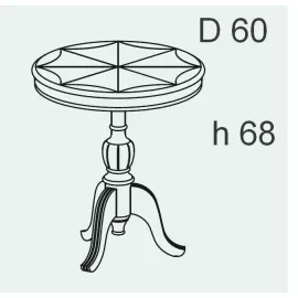 Столик кофейный D60 Panamar 165.060.P