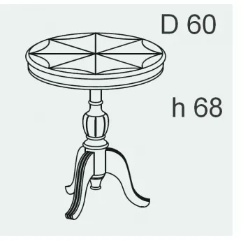Столик кофейный D60 Panamar 165.060.P