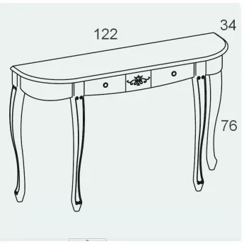 Консоль с ящиком Panamar 155.120.P