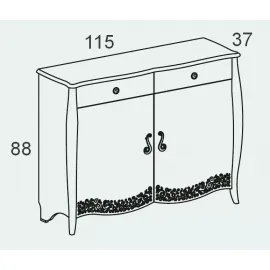 Тумба для обуви 2-дверная Panamar 125.115.P