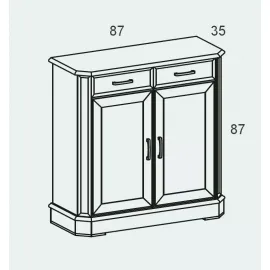 Тумба для обуви 2-дверная Panamar 110.090.P