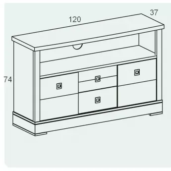 Тумба ТВ Panamar 210.120.P, размеры