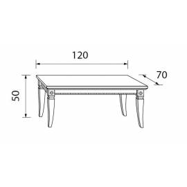 Стол журнальный прямоугольный Palazzo Ducale Ciliegio Prama