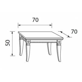 Стол журнальный квадратный Palazzo Ducale Ciliegio Prama