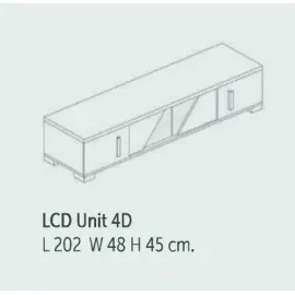 Тумба ТВ Status Lisa 4-дверная, размеры
