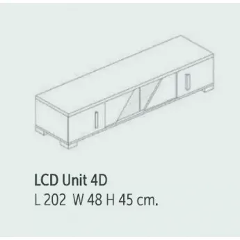 Тумба ТВ Status Lisa 4-дверная, размеры