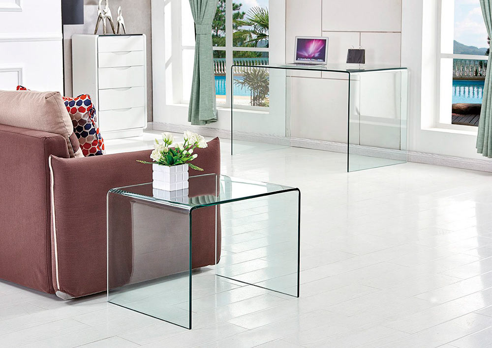 Журнальный стол Q-Home F-117, 50x63 см, стекло