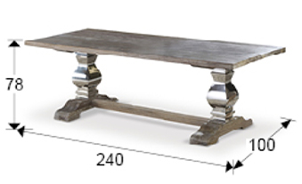 Размеры обеденного стола Antica Schuller, арт. 591684