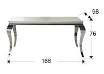 Размеры обеденного стола Barroque Schuller, арт. 792219/20701