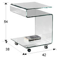 Размеры журнального стола Glass Schuller, арт. 552522